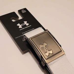 Under Armour White and Grey Reversible Golf Belt